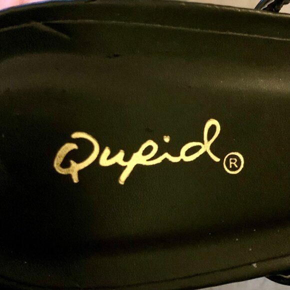 Qupid Kaylee Strappy Heel Mule Sandals US 10 EUR 41 Black PU Leather Slip On - Picture 7 of 8